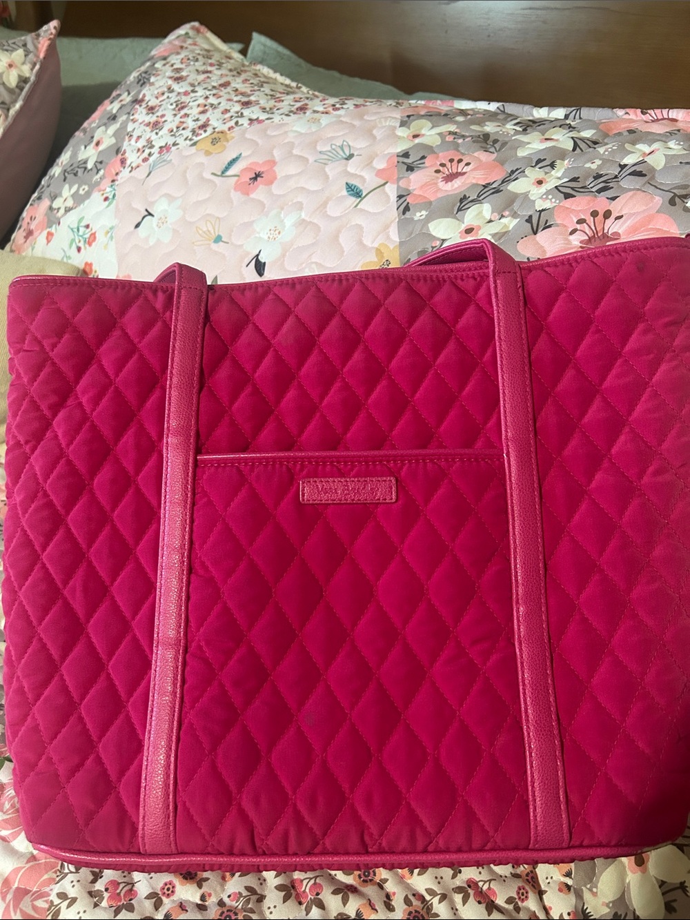 Quilted Hot Pink Women's Tote Bag Vera Bradley